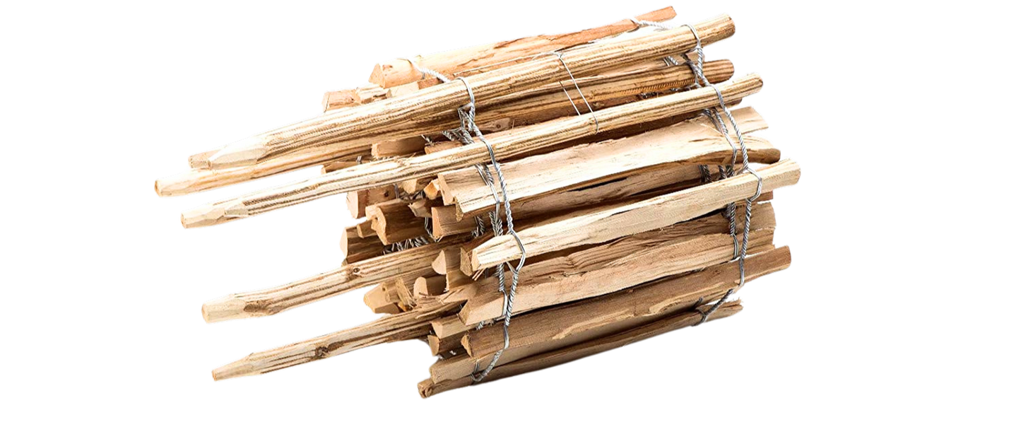 Staketenzaun aus Haselnuss mit Lattenabstand 3-5cm 5lfm